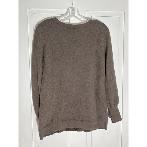 Chicos‎ Boucle Knit Sweater Womens Size 0 US S Taupe Brown Long Sleeve Pullover - Picture 2 of 4